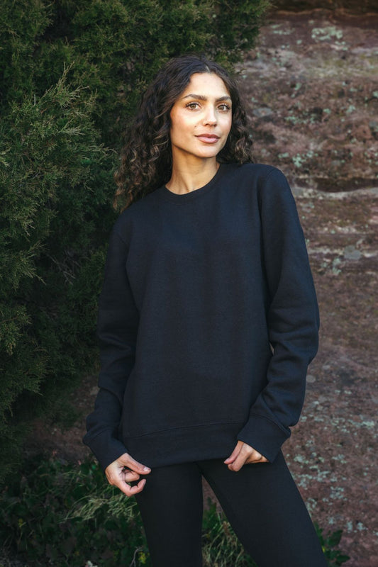 Solace Fleece Sweater - Black