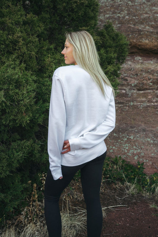 Solace Fleece Sweater - White