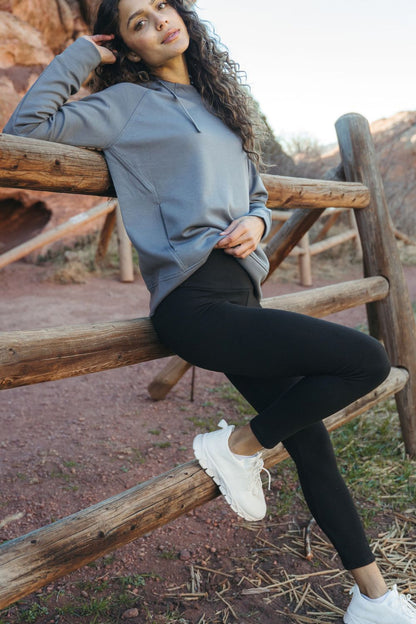 Alpine Haven Midweight Fleece Leggings - Black