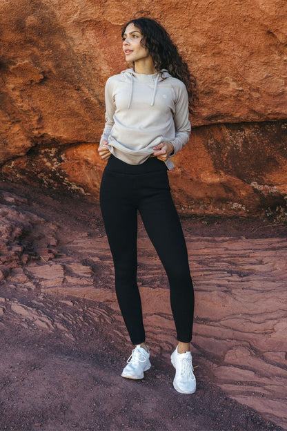 Alpine Summit Heavyweight Fleece Leggings - Black