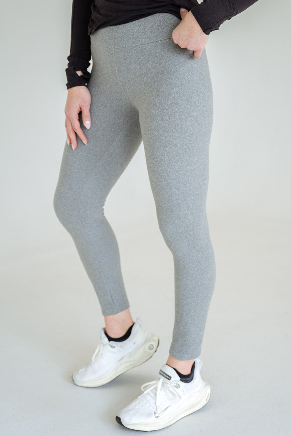 Alpine Haven Midweight Fleece Leggings - Heather Gray