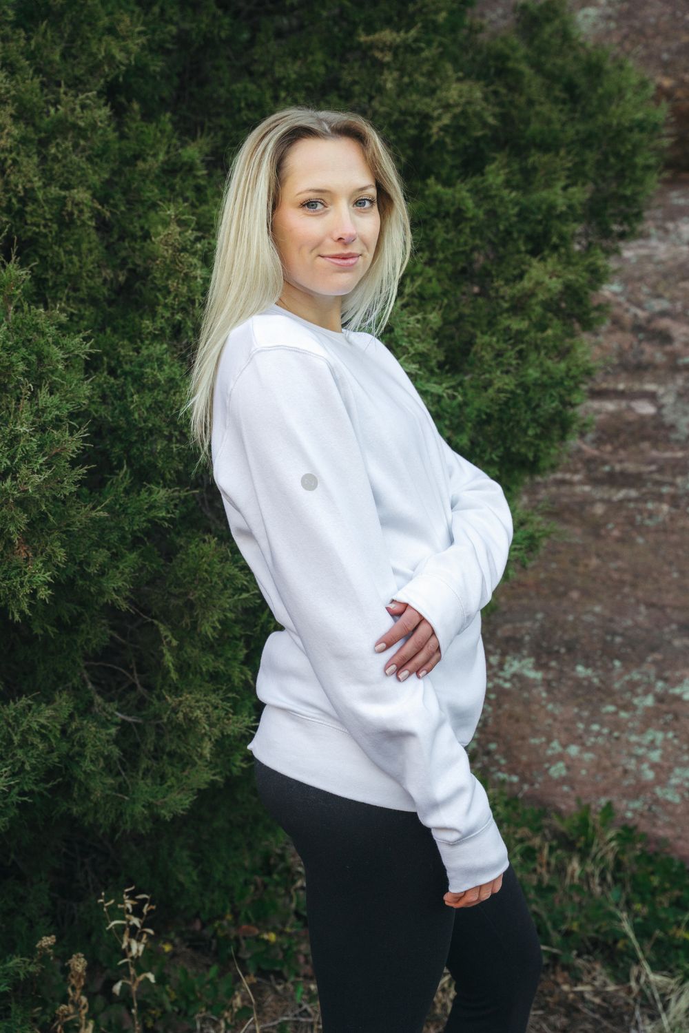 Solace Fleece Sweater - White