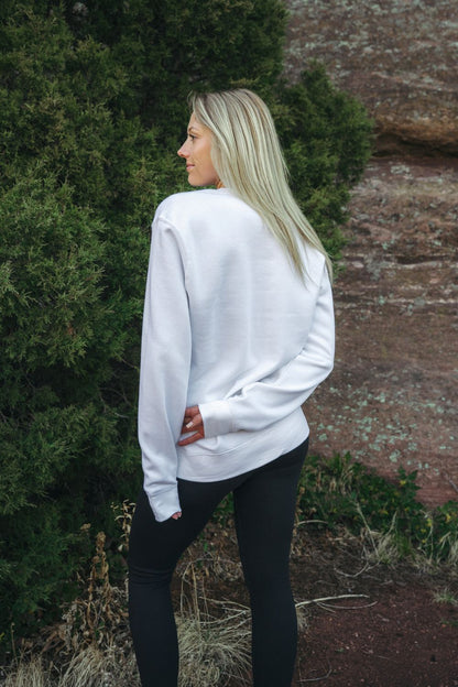 Solace Fleece Sweater - White