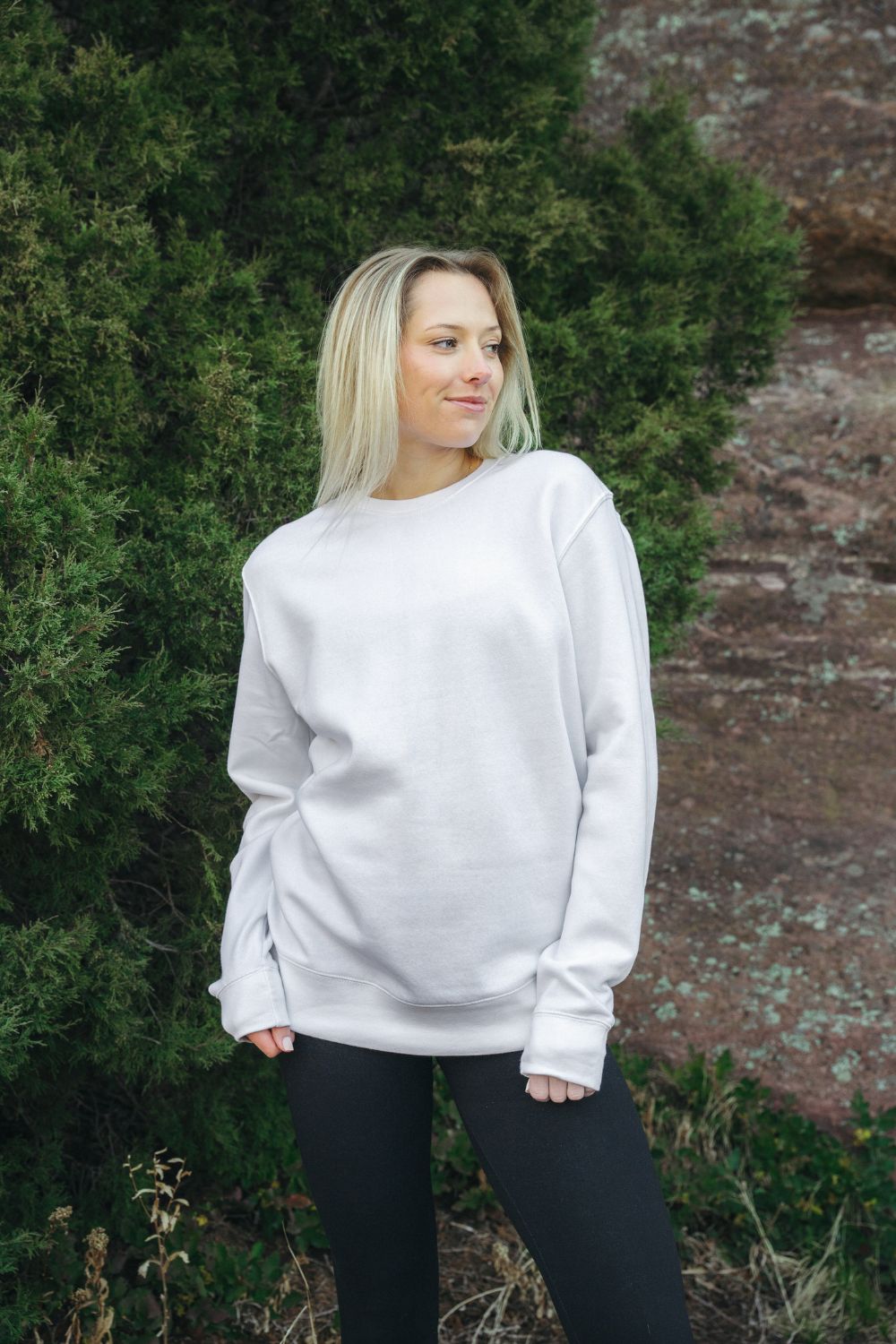 Solace Fleece Sweater - White